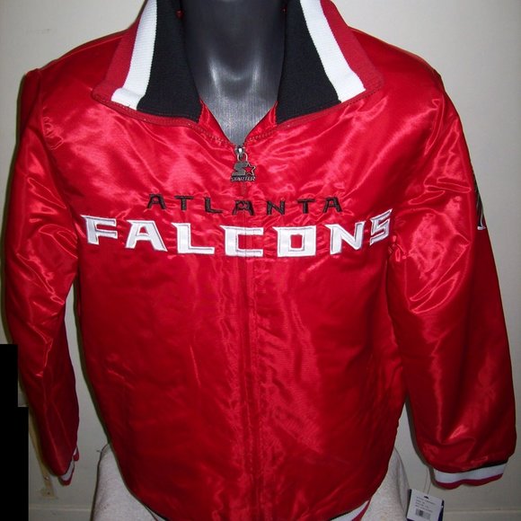 STARTER Fall 2019 Jackets & Coats Atlanta Falcons Starter Full Zip Satin Jacket Red Poshmark